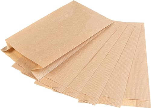 Pakico | 1000 Papiertüten Braun 12 x 21 cm | Papiertüten für Süß | Verpackung | Mittagessen | Sandwich | Geburtstag Party | Geschenktüten | Umweltfreundlich | Ökologisch von PAKICO