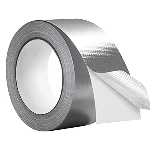 PAMENET Glasfaser-Tuch-Aluminiumfolienband (5,9 mm dick), Hochtemperatur-Isolier-Klebeband, Metall, 1 Packung von PAMENET