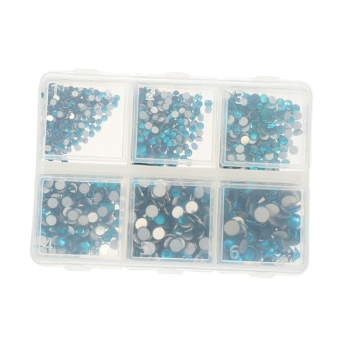 PAMINGONO 1 Satz Flache Strass-Accessoires bastelzeug craft maniküre-sets Nagelanhänger für Acrylnägel Maniküre-Perlen-Verzierung Nageldekoration Nagelanhänger selber machen Glas Blue von PAMINGONO