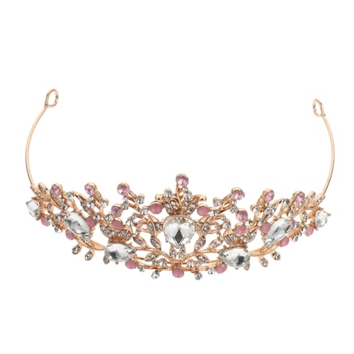 PAMINGONO 1stk Krone Brautkrone Brautkopfschmuck Für Die Hochzeit Kreative Brautkrone Mond Kopfbedeckung Bling Diademe Geburtstags-tiara Prinzessin Zubehör Geburtstagskrone Golden Legierung von PAMINGONO