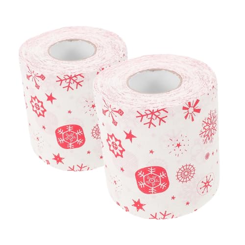 PAMINGONO 2 Rollen Toilettenpapier, Weihnachtsrollenpapier, Dekorativer Weihnachtsdruck, Serviette, Badezimmerpapier, Neuheit, Urlaubstoilettenpapier, Weihnachts-badezimmerdekoration von PAMINGONO