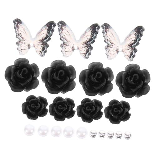 PAMINGONO 2 Sets Bogen Nagelkunst Dekoration Rosa Perle Gemischter Flacher Boden Nagelkunst Diamanten Nagel Edelsteine Gold Dekor DIY Nagel Charms Nagel Dekor Nagel Charms von PAMINGONO