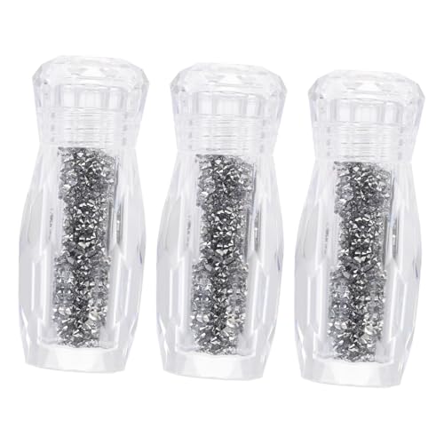 PAMINGONO 3er Set Nail Art Zubehör Mit Transparenten Diamanten Für Kreative Maniküre Dekorative Fingernagel Verzierung Für DIY Nagelkunst Perfekt Für ädchen Und Frauen von PAMINGONO