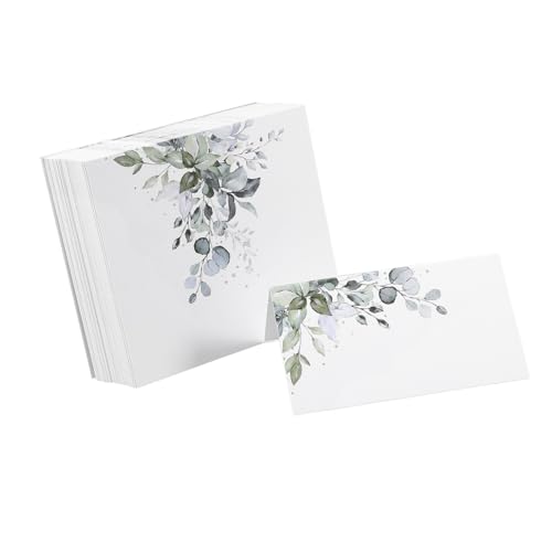 PAMINGONO 50 Stück Aquarell-Tischkarte für die Hochzeit Bankett-Tischkarten Ortskarte Hochzeitsdeko sitzplatzkarten hochzeit Gästekarte zur Hochzeit Platzkarten für den Tisch Papier von PAMINGONO