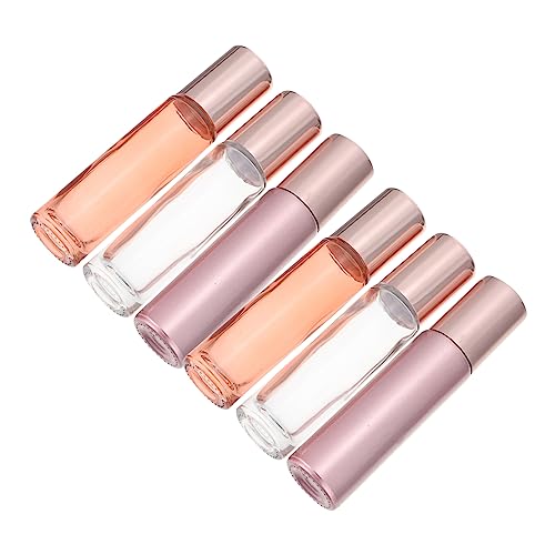 PAMINGONO 6 Stück 10 Ml Ätherisches Öl Glasrollerflaschen Aromatherapie Behälterspender Für Duftöle Parfüm Massageöle Nachfüllbar Und Tragbar von PAMINGONO