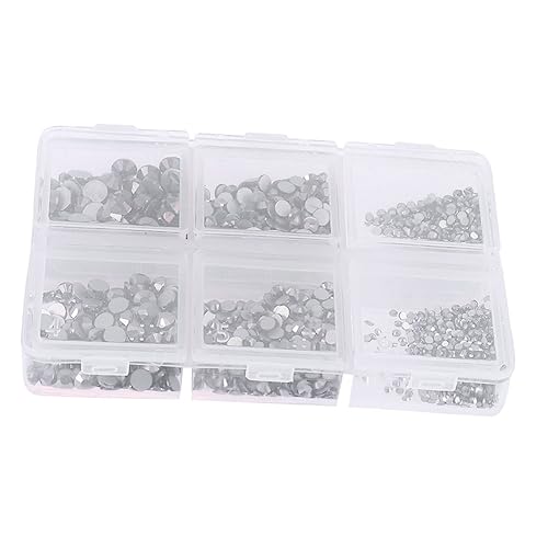 PAMINGONO Nagelkunst Zubehör Set 1 Box Flacher Boden Bohrer Glas Strass Aufkleber Und Pailletten Für Kreative Maniküre Schwarz Ideal Für Nageldesign Und Dekoration von PAMINGONO