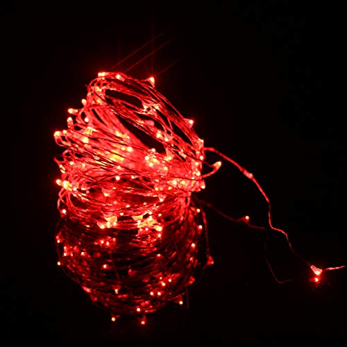 PANAX 200 Micro-LED 20m Silberdraht Lichterkette - Weihnachtsdekoration Rot von PANAX