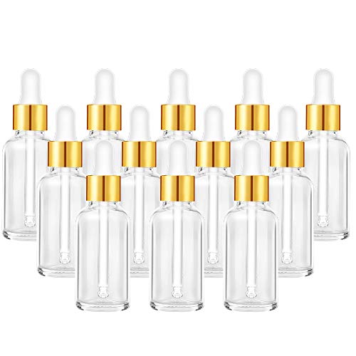 Pipettenflasche Tropfflasche mit 12PCS 50ML Glaspipette Boston Glasflaschen Set für Ätherische Öle Parfüm Öle Duftöl Probe von PANENDIANO