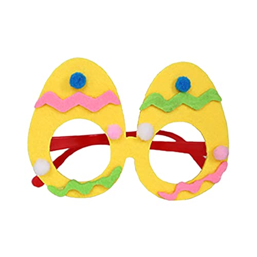 PANGHUBO Osterhasen-Verkleidungsbrille, Hase, Oster-Party, Brille, Küken, Hasenbrille, Fliegengitter, Türfeger (rot, Einheitsgröße) von PANGHUBO