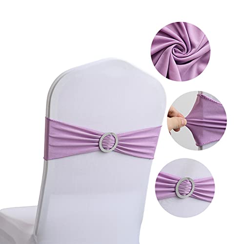 PANGHUBO Stretch-Stuhlschleifen, große Anlässe, Stretch-Stuhlhusse, Schärpen mit Schnalle, Spandex, elastische Stuhlschärpen, Bänder für Hochzeit, Party, Hotel, Veranstaltung, Dekoration (Y) von PANGHUBO