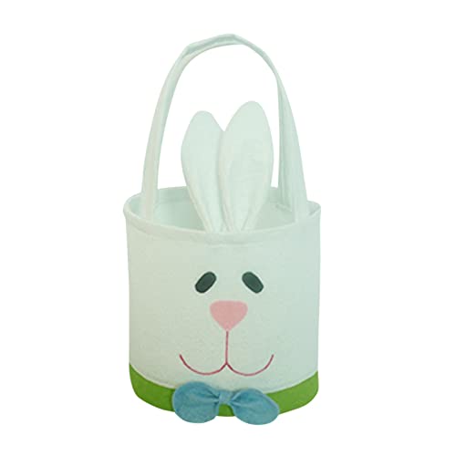 PANGHUBO Süßigkeiten-Tuch, niedlicher Hasen-Eimer für Kinder, Tasche, Kaninchen, Ostern, Huhn, Aufbewahrung, Eier, Heimtextilien, Stoffbeutel zur Aufbewahrung (A, Einheitsgröße) von PANGHUBO