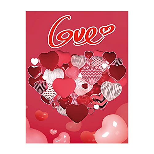 PANGHUBO Valentine Diamond Painting Kits für Erwachsene, Zwerg Paar auf Fahrrad Diamant Malerei Kits, DIY 5D Full Drill Valentinstag Diamant Malerei Herz Turm Diamant Kunst Kits für Home Decor (G) von PANGHUBO