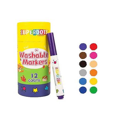 PANHDK 12/24/36 Farben, abwaschbare Filzstifte, Aquarell-Marker zum Zeichnen, Malbücher, tragbares Kinderkunst-Set von PANHDK