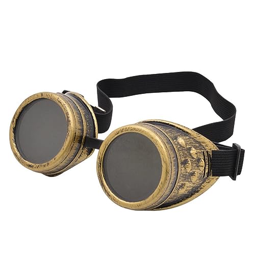 PANHDK Retro Steampunk Brille Brille Vintage Cyber Brille Punk Gothic Brille für Halloween Herren Cosplay Kostüme von PANHDK