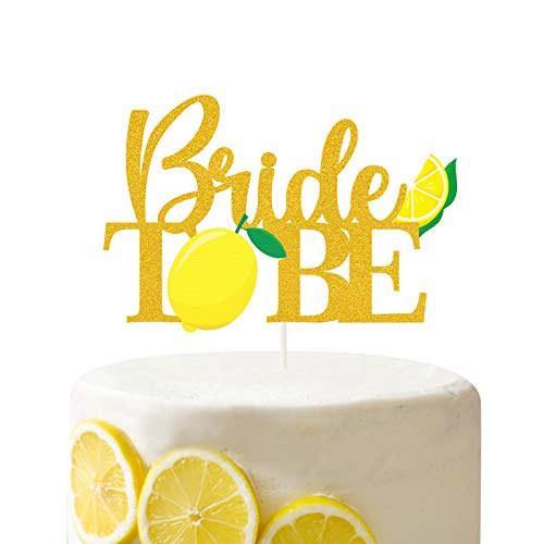 Lemon Bride To Be Tortenaufsatz Gold Glitzer Braut Kuchen Toppers Bachelorette Kuchen Topper Brautdusche Kuchen Topper Brautdusche Tortenaufsatz Brautdusche Tortenaufsatz Tortenaufsatz für Brautdusche von PANHUI