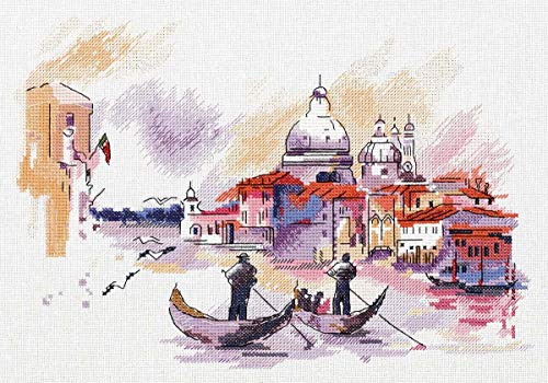 Panna - Kreuzstich set - Reisen durch Venedig - GM-7184 - Sticken erwachsene - Linda stoff - 23.5 x 32.5 cm - DIY set von PANNA