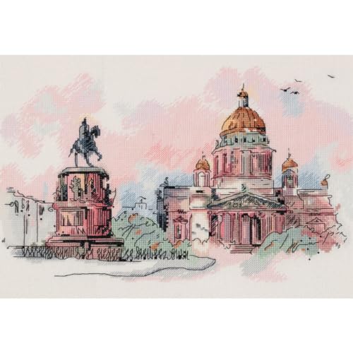 PANNA Kreuzstich Stickpackung Reise durch Sankt Petersburg, Zählmuster, 30,5x22,5cm von PANNA