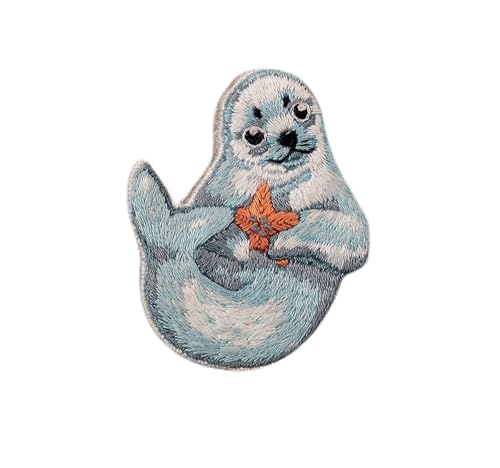 PANNA – Stumpfstickerei Set – Baby Seal Brooch – JK-2213 – Vorsortiertes Garn – Handarbeit für Erwachsene – Bedruckter Stoff – 5 x 6 cm von PANNA