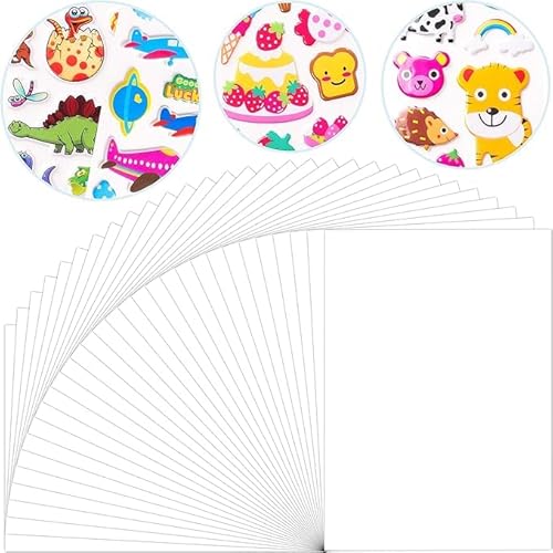 PANTIDE 30 Packs Sticker-Sammelalbum-Seiten, wiederverwendbare doppelseitige Trennblätter zum Sticker-Sammeln, leere Sammelseiten für Kinder und Erwachsene, 11,6 x 8,3 Zoll von PANTIDE