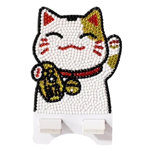 PAPABA DIY Diamond Painting Phone Holder Rhinestone Desktop Mobile Stand Cartoon Animal Flower Santa Claus Handy Bracket Holder von PAPABA