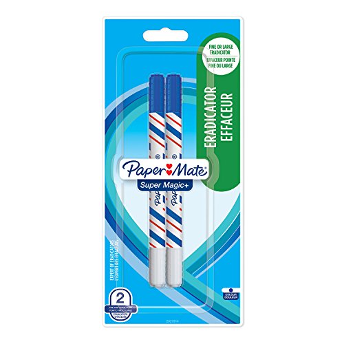 Paper Mate Correction Stift Super Magic und Tintenkiller | Blau | feine Schreibspitze | 2 Stück von PAPER MATE