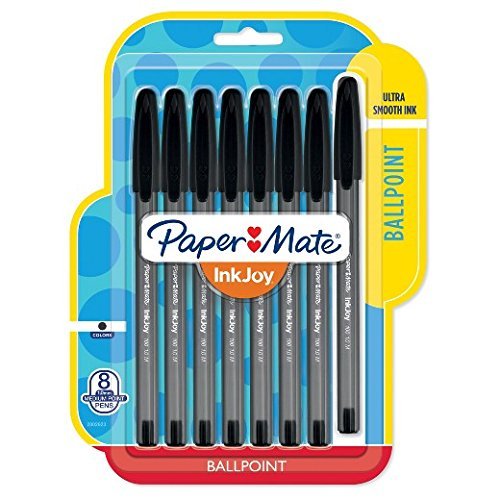 Paper Mate InkJoy 100ST Kugelschreiber, mittlere Spitze, schwarze Tinte, 8 St ck (2 St ck) von PAPER MATE