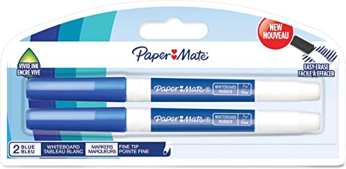 Paper:Mate Whiteboard-Marker, Rundspitze, blau, Blister von PAPER MATE