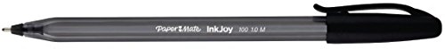 PaperMate InkJoy 100 Stick Ballpoint Pen mittel schwarz 50pièce (S) – Kugelschreiber (Stick Ballpoint Pen, schwarz, schwarz, transparent, mittel, 1 mm, beidhändig) von PAPER MATE