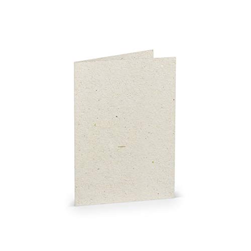 PAPERADO 100 Faltkarte DIN A6 Terra Vanilla Creme Beige - Doppelkarte vorgefaltet 220 g/m² - 210 x 148 mm - Klappkarten Basteln Einladungskarten Hochzeit Kommunion von PAPERADO