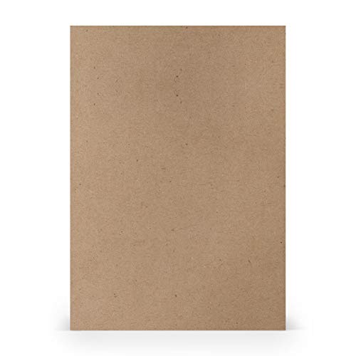 PAPERADO 100x KraftBastelpapier DIN A4 - Braun 170 g/m² Tonkarton - Dickes Bastelpapier in 29,7 x 21 cm Malen, Basteln perfekte Bastelpappe von PAPERADO