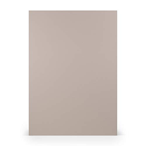 PAPERADO 100x Tonpapier DIN A4 - Taupe gerippt Hell-Braun Schlamm Grau 160 g/m² Papierbögen - Bastelpapier in 29,7 x 21 cm Malen, Basteln & Drucken von PAPERADO