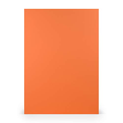 PAPERADO 25x Tonpapier DIN A4 - Orange gerippt 160 g/m² Papierbögen - Bastelpapier in 29,7 x 21 cm Malen, Basteln & Drucken von PAPERADO