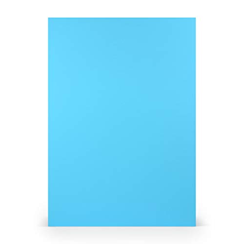 PAPERADO 25x Tonpapier DIN A4 - Pacific gerippt Blau 160 g/m² Papierbögen - Bastelpapier in 29,7 x 21 cm Malen, Basteln & Drucken von PAPERADO