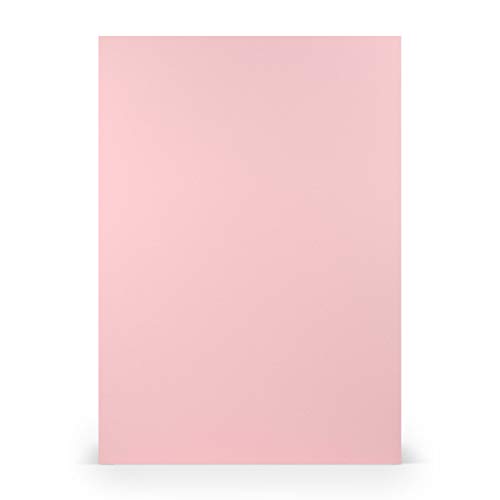 PAPERADO 50x Tonpapier DIN A4 - Flamingo gerippt Lila Rosa 160 g/m² Papierbögen - Bastelpapier in 29,7 x 21 cm Malen, Basteln & Drucken von PAPERADO