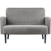 PAPERFLOW 2-Sitzer Sofa LISBOA grau schwarz Stoff von PAPERFLOW