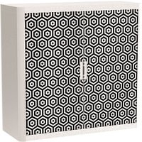 PAPERFLOW easyOffice Black & White Rollladenschrank 60404 2 Fachböden 110,0 x 41,5 x 104,0 cm von PAPERFLOW