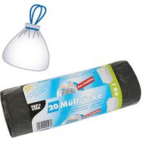 PAPSTAR Müllbeutel 60,0 l schwarz 22,0 µm, 20 St. von PAPSTAR