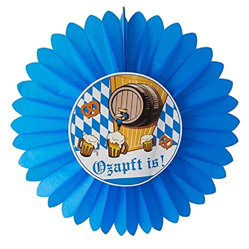 Dekofächer Ø 60 cm "Ozapft is!" schwer entflammbar Oktoberfest Rosette von PAPSTAR