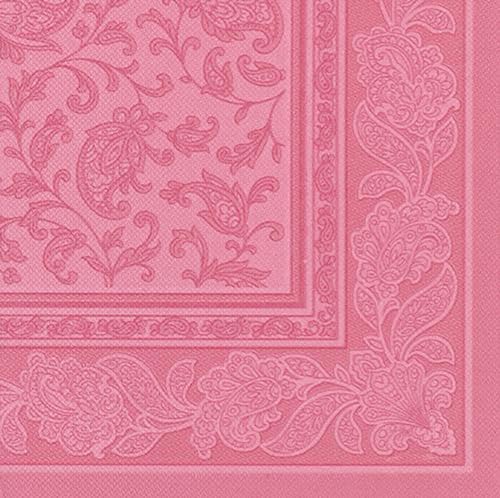 PAPSTAR 1 Karton = 8x20 Servietten ROYAL Collection 1/4-Falz 40 cm x 40 cm rosa Ornaments 11415 von PAPSTAR