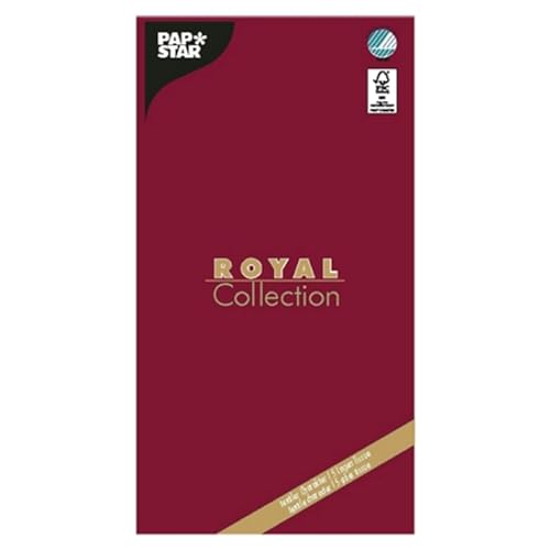 PAPSTAR 10 Tischdecken Tissue ROYAL Collection 120cm x 180cm Bordeaux von PAPSTAR