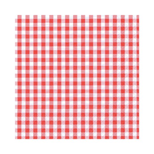 PAPSTAR 20 Servietten 25x25 cm 3-Lagig Oktoberfest Rot/Weiß Karo Wiesn Dekoration Feier Festlichkeit Party Bierzelt Partyzubehör von PAPSTAR