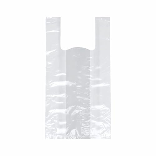 PAPSTAR 2000 Hemdchentragetaschen, HDPE 48 cm x 22 cm x 12 cm transparent Knotenbeutel von PAPSTAR