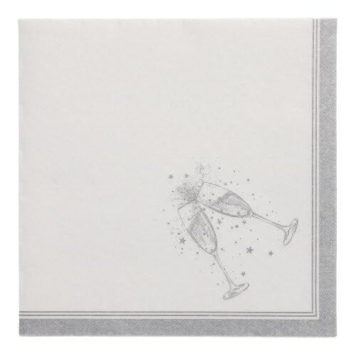 PAPSTAR 50 Servietten "ROYAL Collection" 1/4-Falz 40 cm x 40 cm silber "Festivities" PAPSTAR 50 Servietten "ROYAL Collection" 1/4-Falz 40 cm x 40 cm silber "Festivities" von PAPSTAR