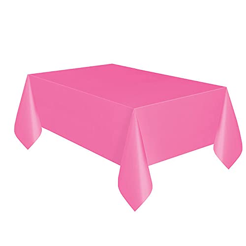 PAPSTAR NEU Stabile Mehrweg-Tischdecke aus Kunststoff, Größe: ca. 137 x 274 cm, Farbe: Pink von PAPSTAR