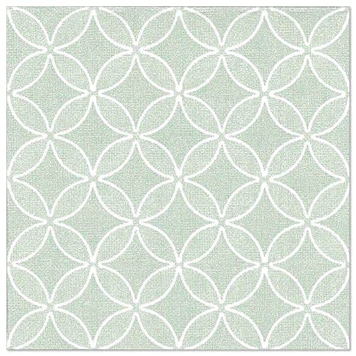 PAPSTAR Servietten ROYAL Collection 1/4-Falz 40 cm x 40 cm jadegrün Circle Flowers 88524 Premiumservietten Ornaments Muster stoffähnlich Gute Faltbarkeit, 250 Stück von PAPSTAR