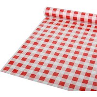 PAPSTAR Tischdecke Karo 88161 rot, weiß 80,0 cm x 50,0 m von PAPSTAR