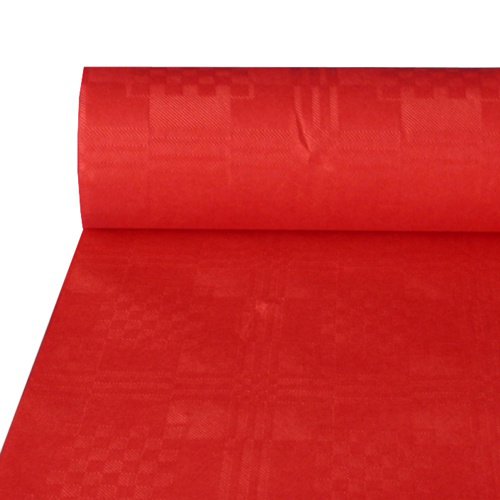 Papstar NEU Tischdecke rot, Damastprägung, 50x1m von PAPSTAR