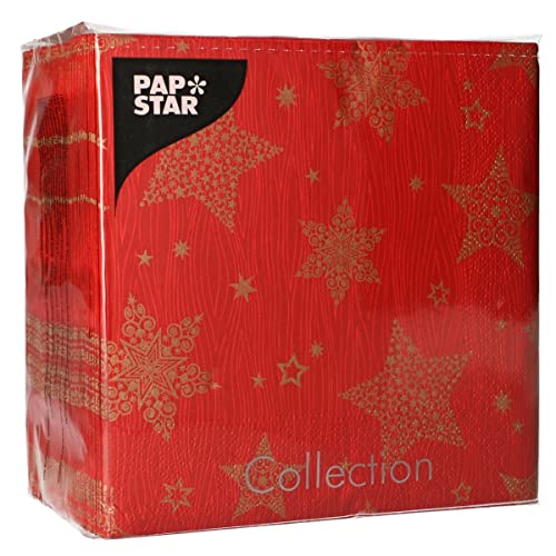 PAPSTAR 88169 Servietten 3-lagig "Christmas Shine" - 100er Pack von PAPSTAR