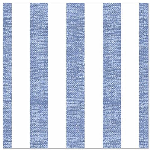 PAPSTAR Servietten ROYAL Collection 1/4-Falz 40 cm x 40 cm blau Lines 88738 Premiumservietten Streifen stoffähnlich Gute Faltbarkeit, 250 Stück von PAPSTAR