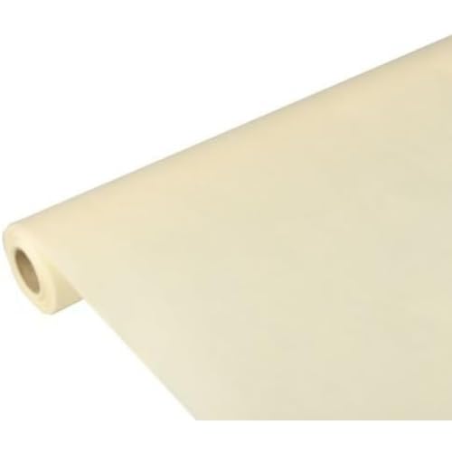 Papstar Tischdecke / Tischtuchrolle creme "Soft Selection" (1 Stück) 10 x 1.18 m aus PP-Vlies, stoffähnlich, umweltfreundlich, feuchtigkeitsresistent, abwaschbar, #82287 von PAPSTAR